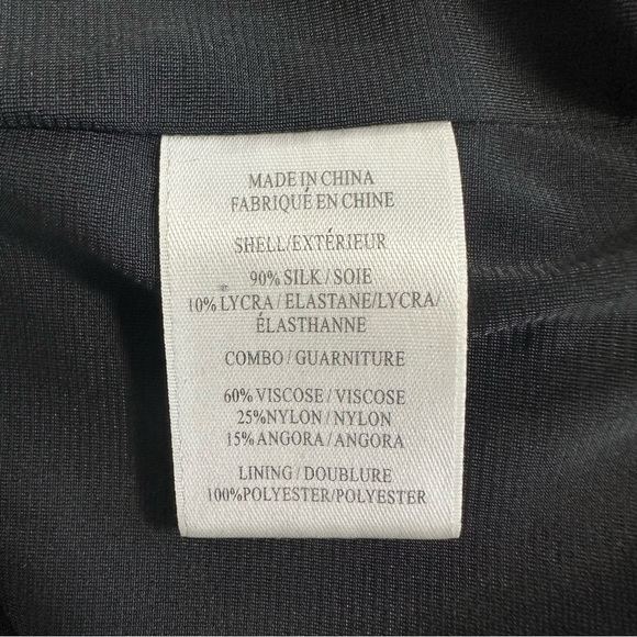 Helmut Lang Stretch Silk Raven Print Sateen Twisted Waist Sleeveless Top - Picture 11 of 13